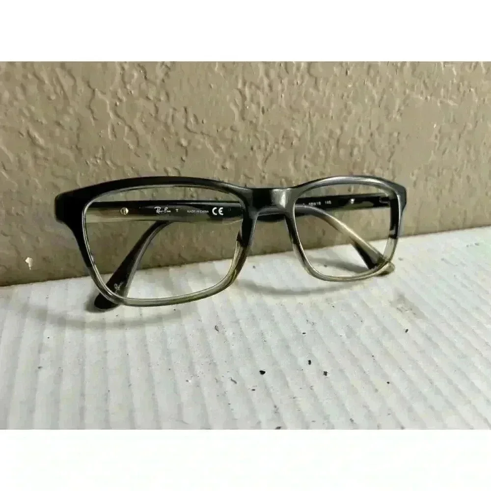 Ray-Ban Eyeglasses RB 5279 5540‎ Gray Horn Fade Square Frame 53-18-145 No…